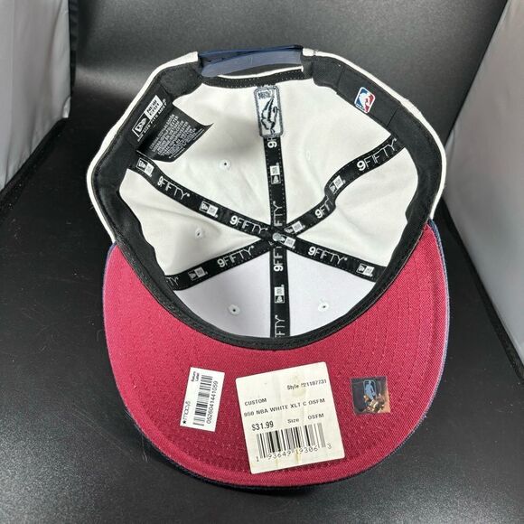 Cleveland Cavaliers New Era NBA 9FIFTY Snapback Hat Cap White Navy NEW NWT - Picture 5 of 6